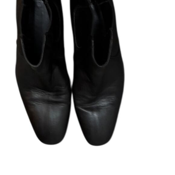 BOSS HUGO BOSS Chelsea Black Pull On Leather Ankle Boot SZ 11 - Picture 9 of 10